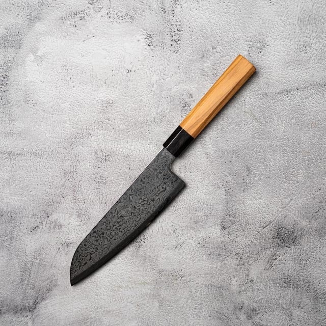 180mm Santoku 67 Layers Damascus with Olive wood + Buffalo Horn